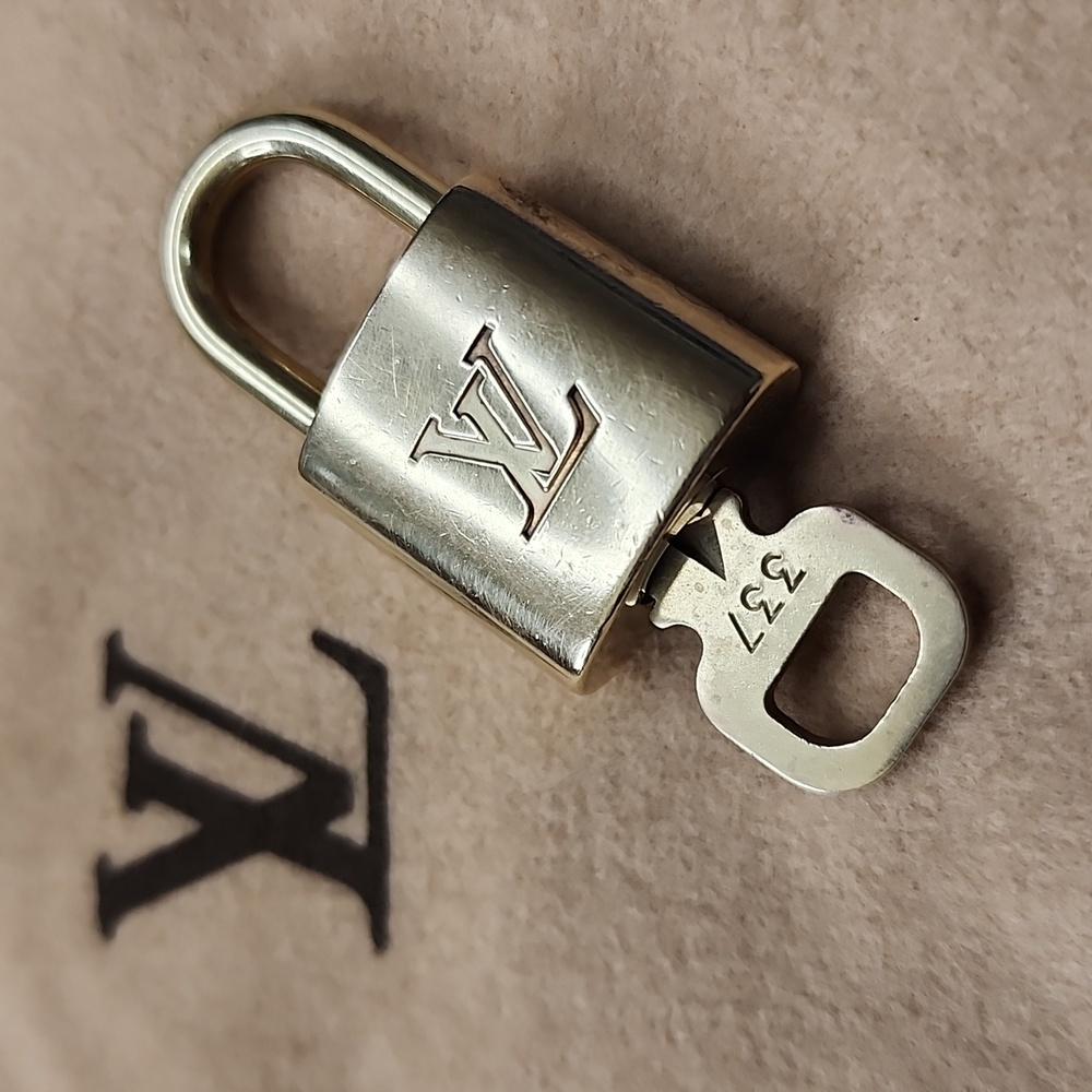 Louis Vuitton Gold Padlock and Key Charm